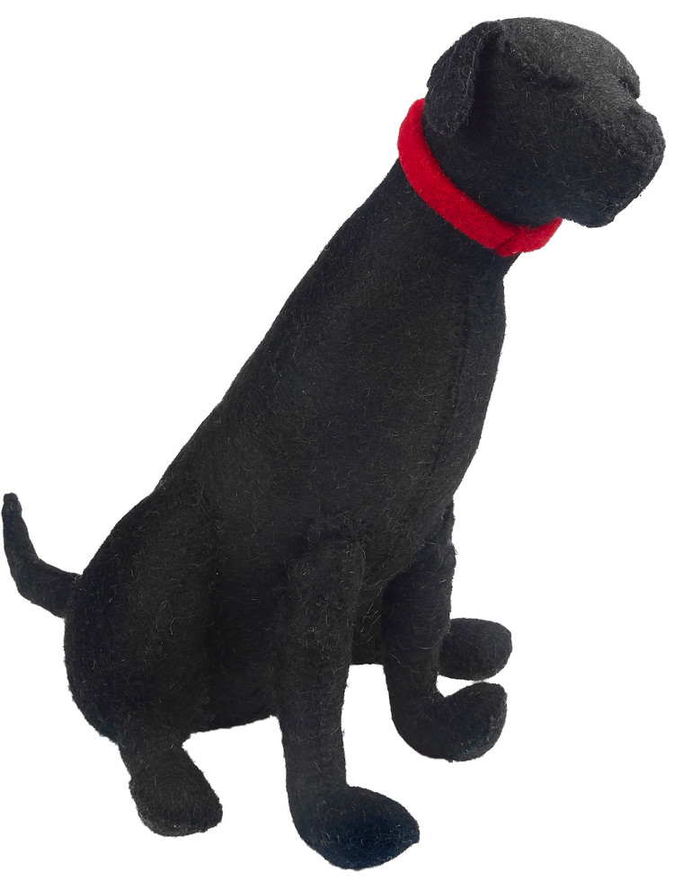 Black Lab Door Stop, Hand Felted Wool Contemporary Door Stops by Arcadia Home Houzz
