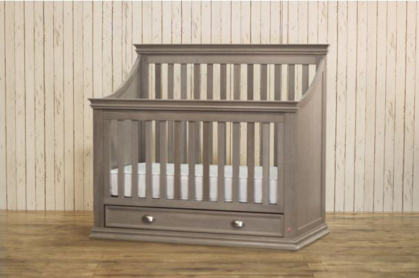 Franklin & Ben - Mason 4-in-1 Convertible Crib With Drawer, Weathered Grey