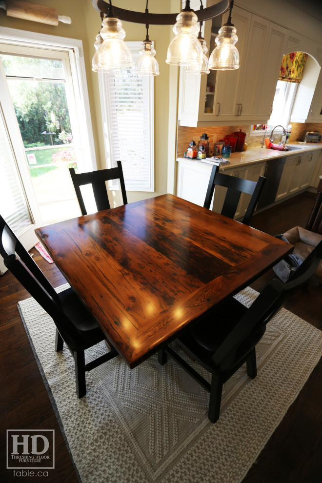 Inspiration for a rustic dining room remodel in Toronto