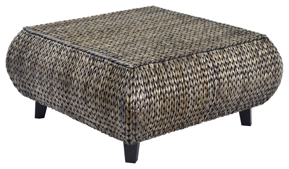 Bali Breeze Low Square Accent Table, Silver Patina