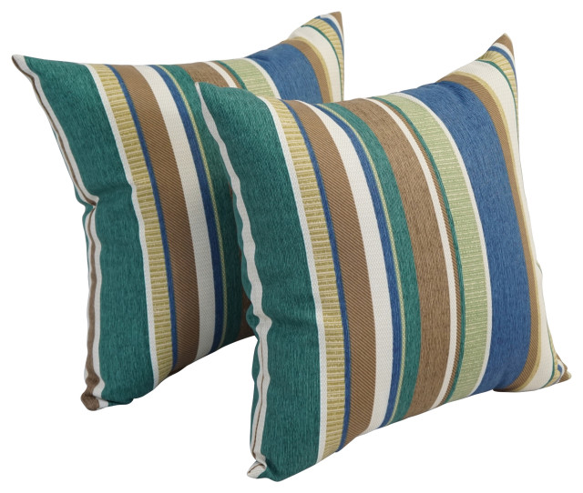 17" Square Polyester Outdoor Throw Pillows, Set of 4, Coltrane Chambr