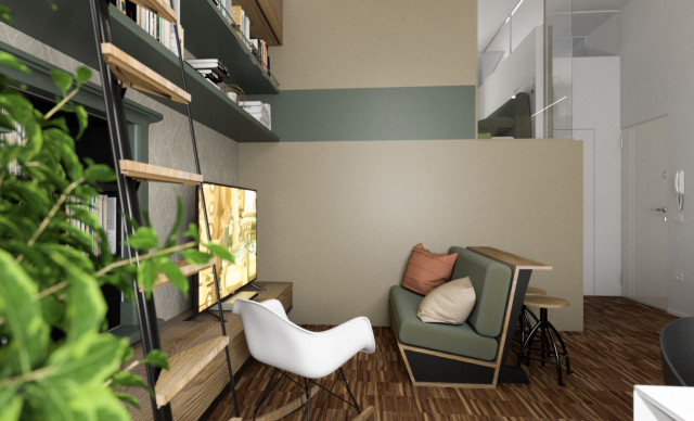 Bilocale A. contemporary-living-room