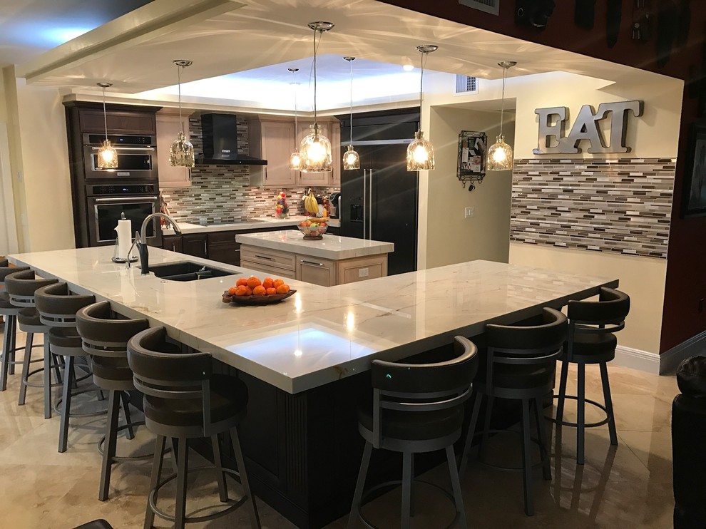 Inspiration for a transitional kitchen remodel in Miami
