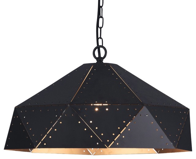 Raekor 17" Modern Wide Metal Panel Shade Chain Hanging Pendant Light