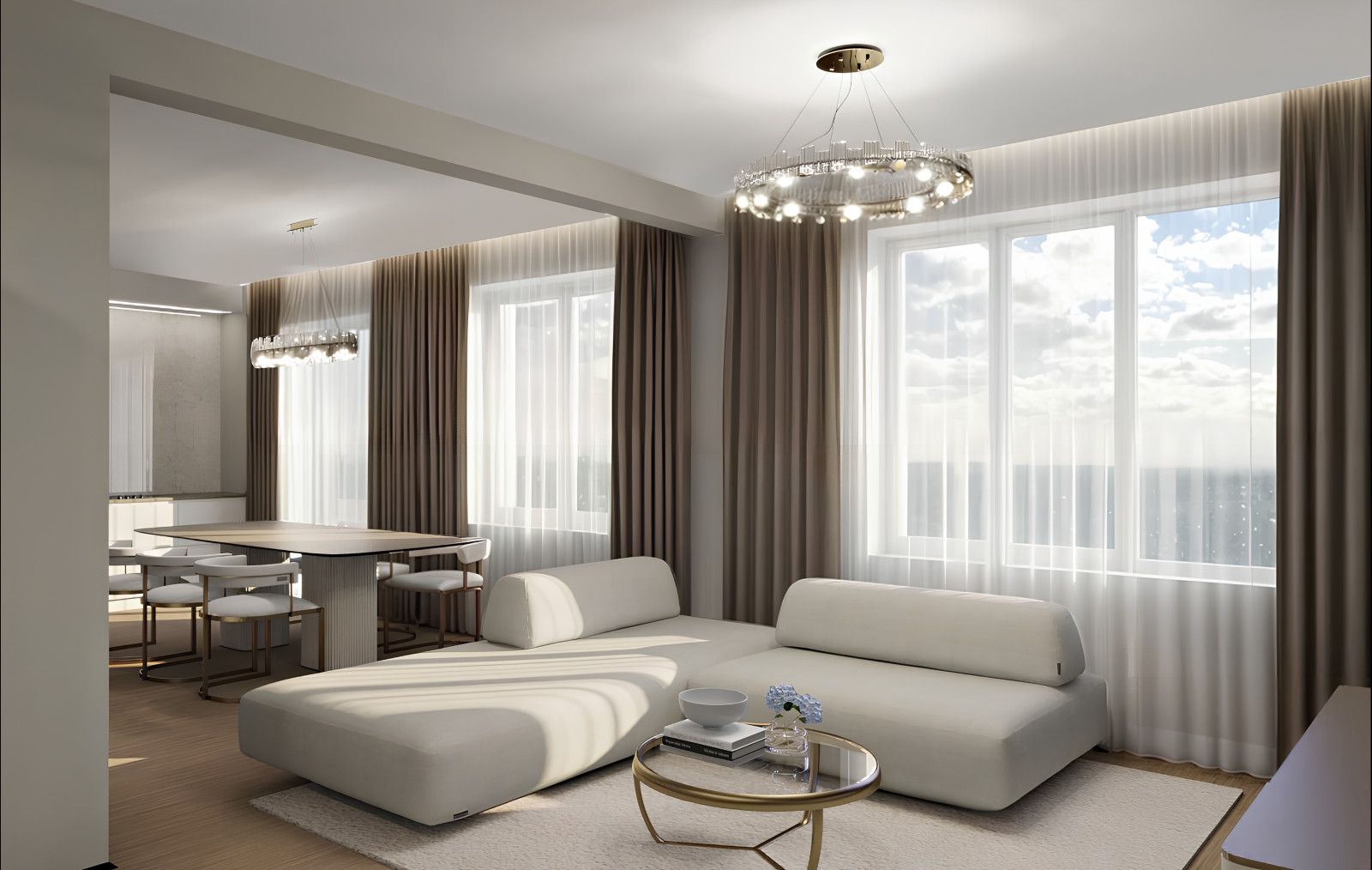 Дизайн-проект трехкомнатной квартиры для молодой семьи