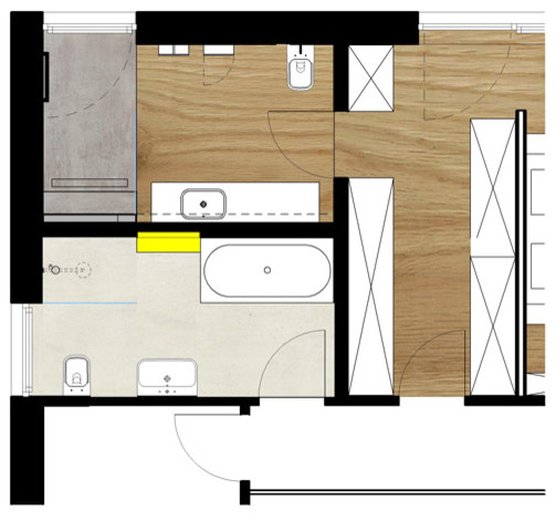 Grundriss der Bäder im OG