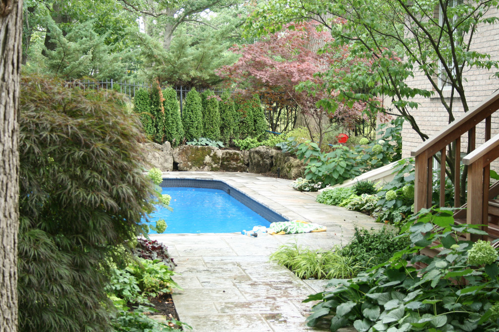 Inspiration for a transitional pool remodel in Toronto