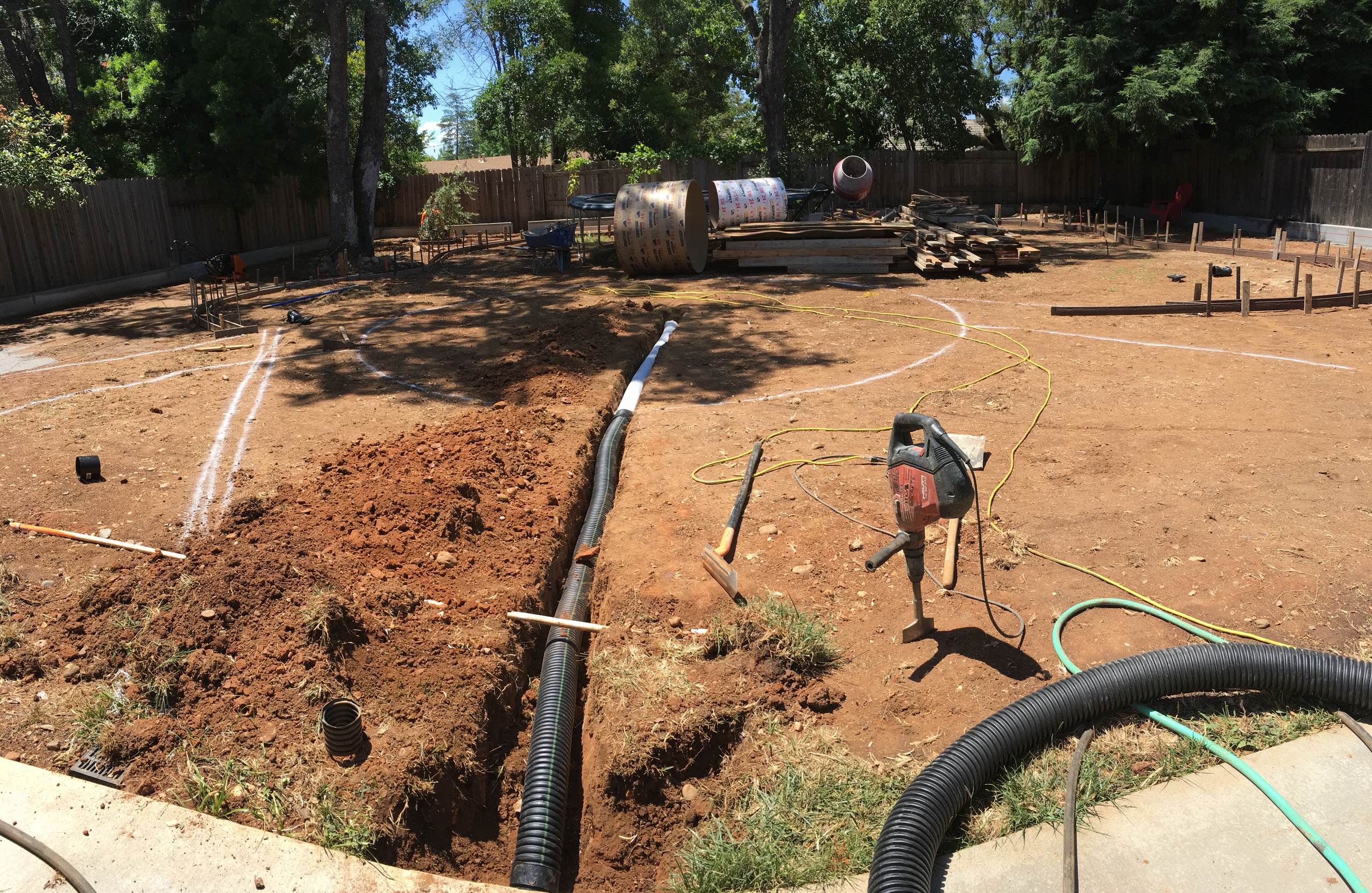 The Zimmerman's Backyard up Grade
