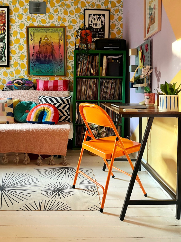 This is an example of a bohemian home office in London.