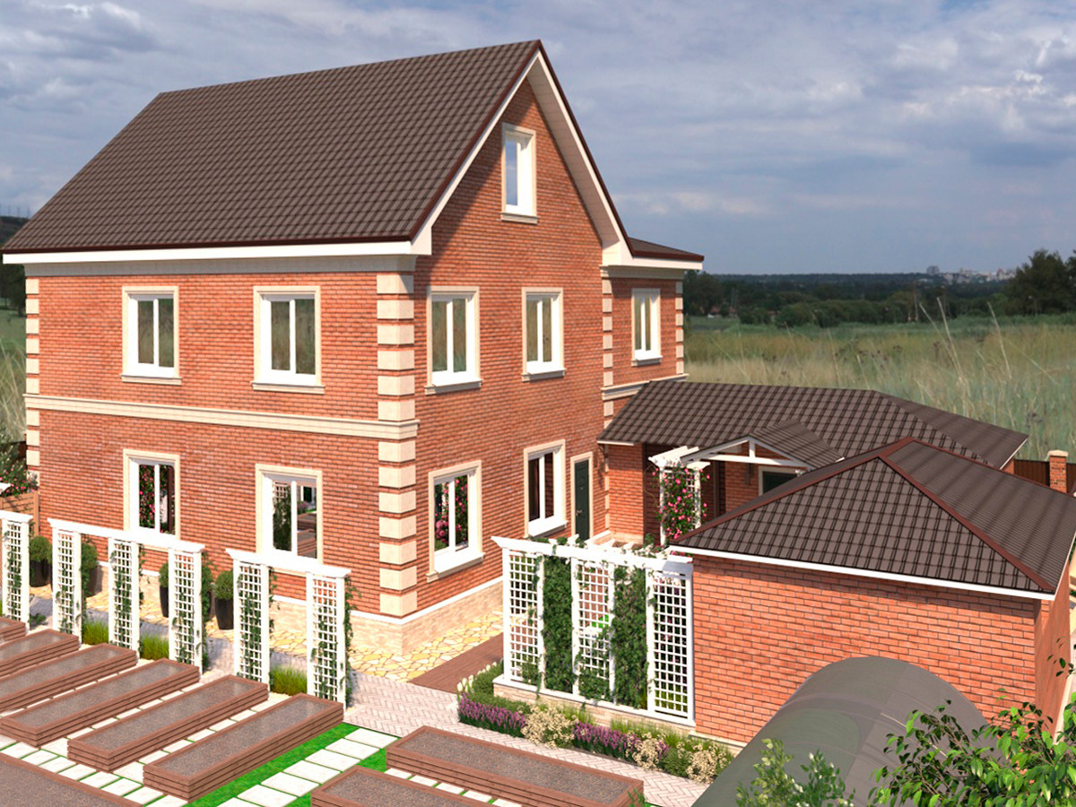 Ладшафтный дизайн участка с частным домом