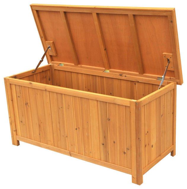 Leisure Season Ltd Solid Wood Deck Storage Box View in Your Room