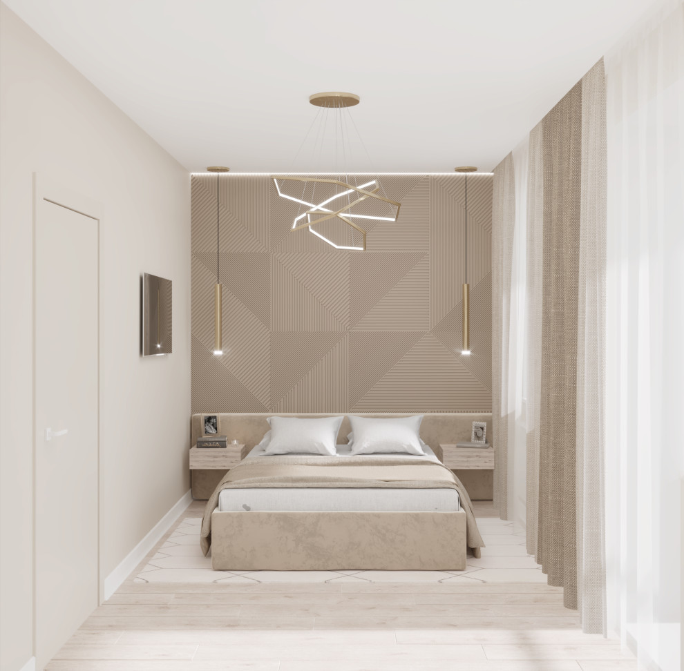 Дизайн помещений спальни и гостиной