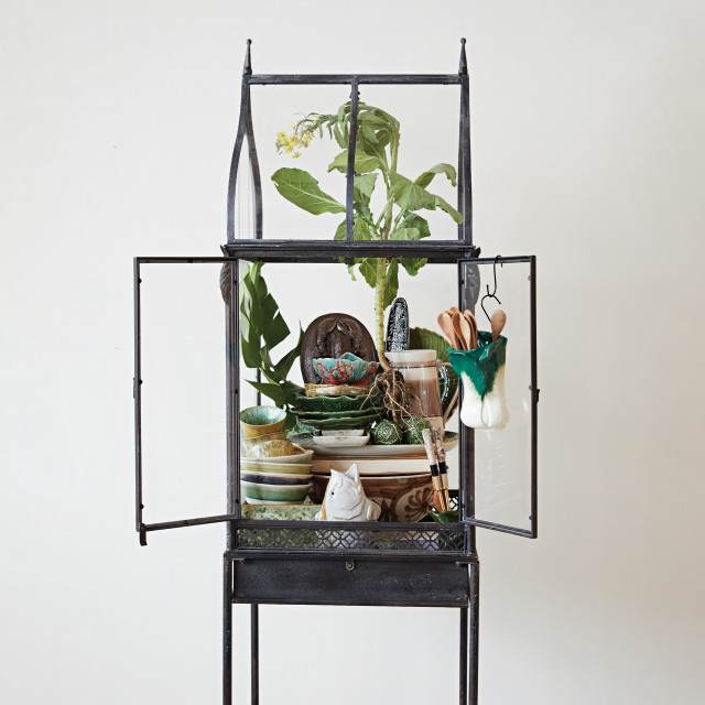 Metal and Acrylic Display Case and Terrarium With Legs for Storage ...