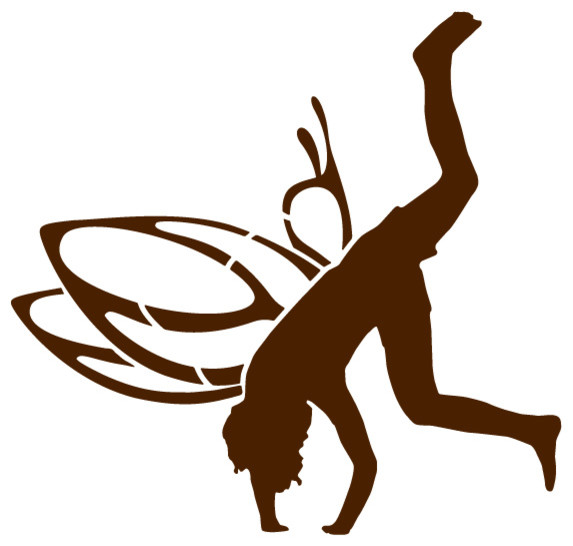 Somersaulting Boy Fairy Stencil For Painting Contemporary Wall Somersaulting Boy Fairy Stencil For Painting