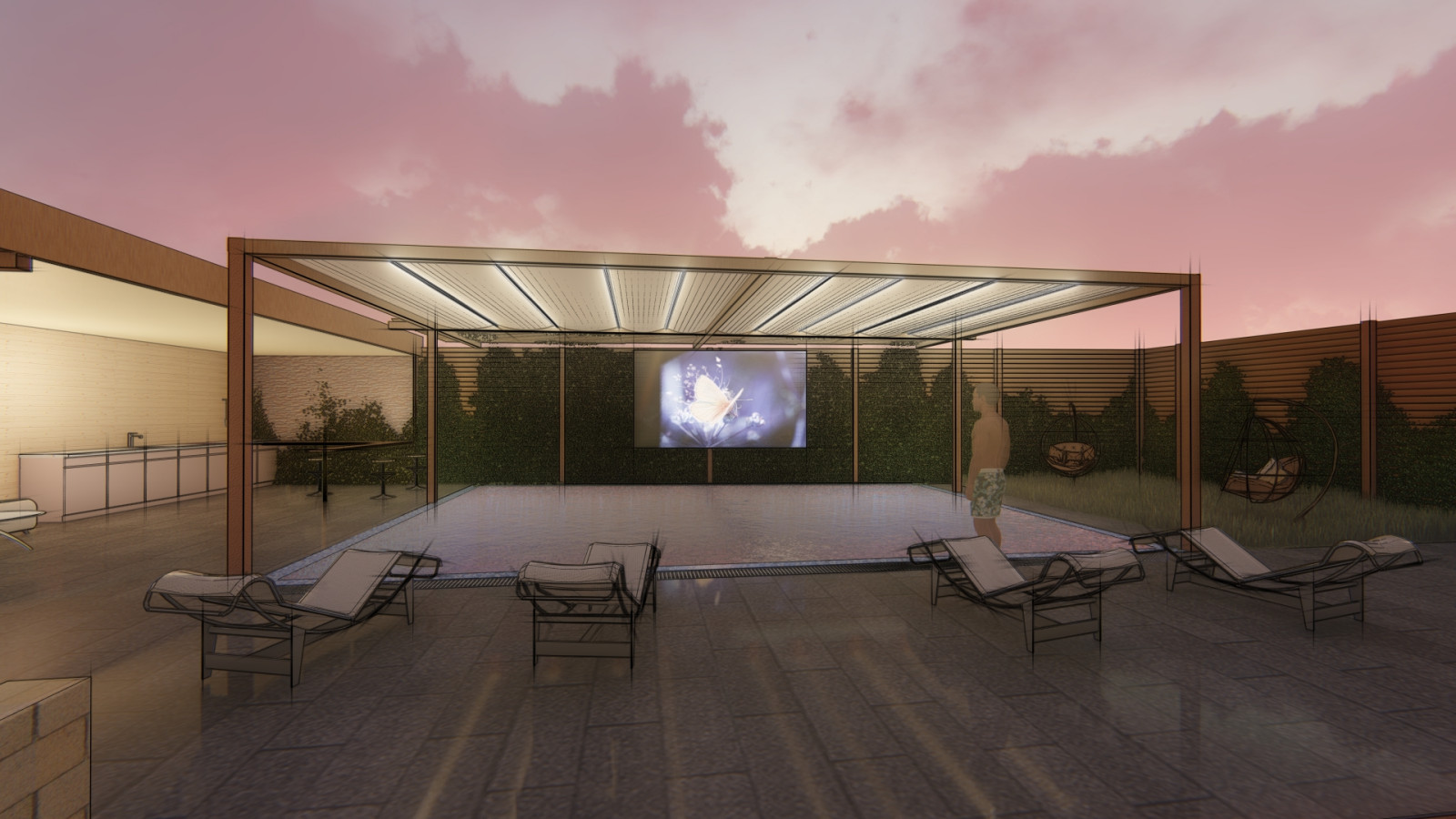 Планировки существующего коттеджа и планировка территории