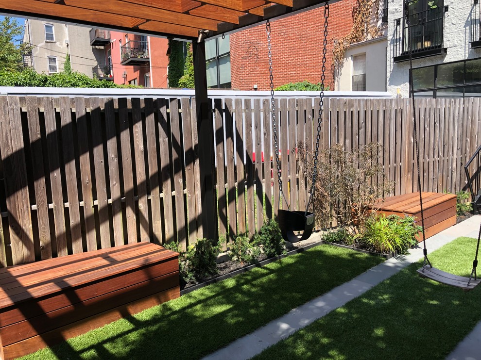 Brooklyn backyard with small playground