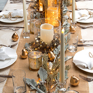 Autumnal Lit Tabletop Decor - Contemporary - Dining Room - New York ...