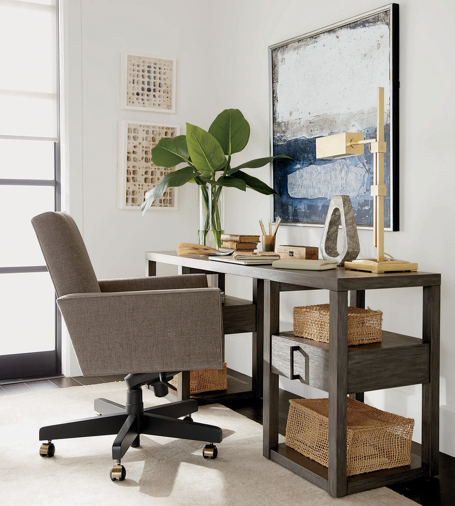 This is an example of a contemporary home office in Sacramento.
