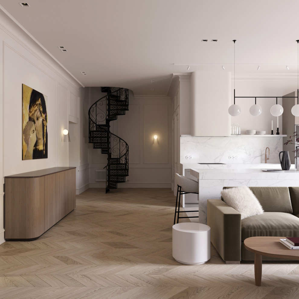 Двухуровневая квартира в старом доходном доме Петроградского района