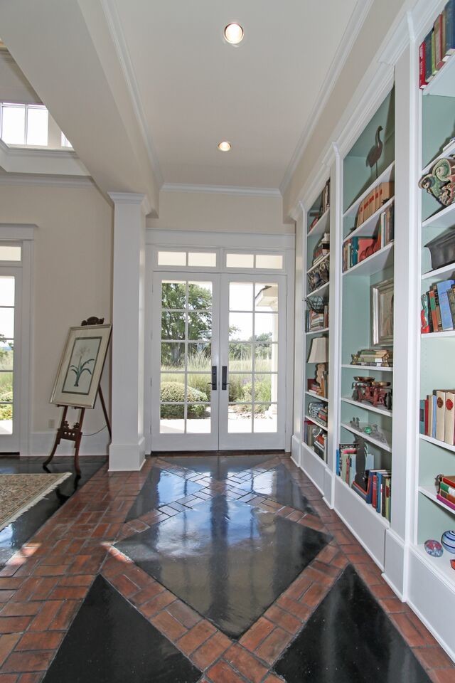 Hallway - rustic hallway idea in Austin