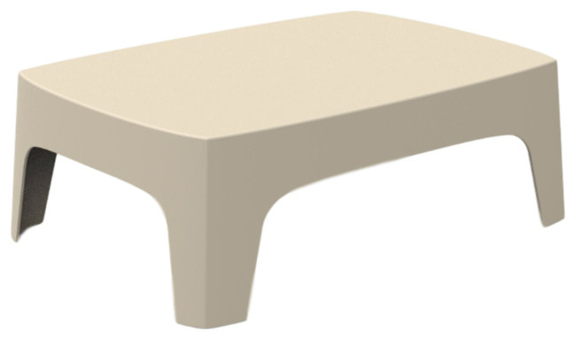 Vondom Solid Indoor/Outdoor Coffee Table, Ecru