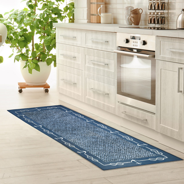 Nautica Blue Indoor Area Rug Beach Style Hall And Stair Runners