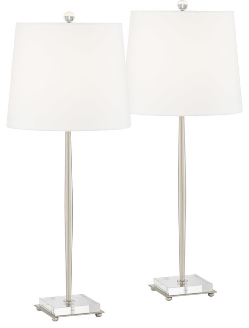 Steve 1 Light Table Lamp Brushed Nickel And Steel Steve 1 Light Table Lamp Brushed Nickel And Steel Contemporary Sets By Lighting New York