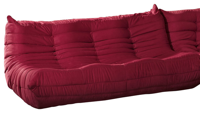 Waverunner Modular Red Sectional Sofa