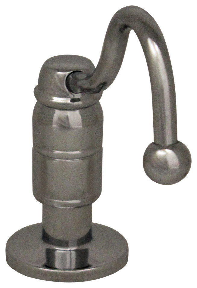Beluga Solid Brass Soap, Lotion Dispenser, Polished Chrome