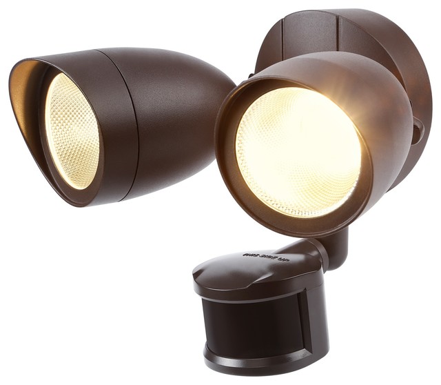 Dual Head Motion Activated 20w Led Outdoor Security Light 3000k Warm White