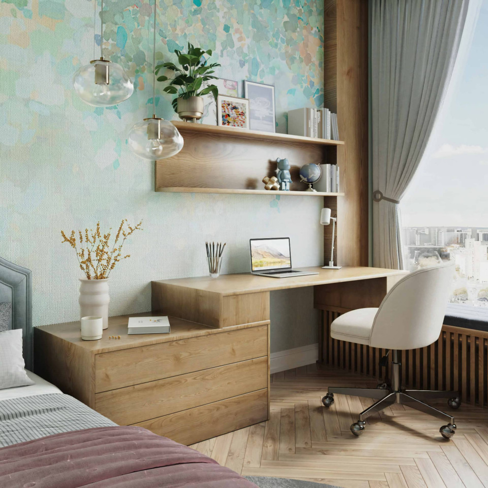 This is an example of a contemporary kids' bedroom in Moscow.