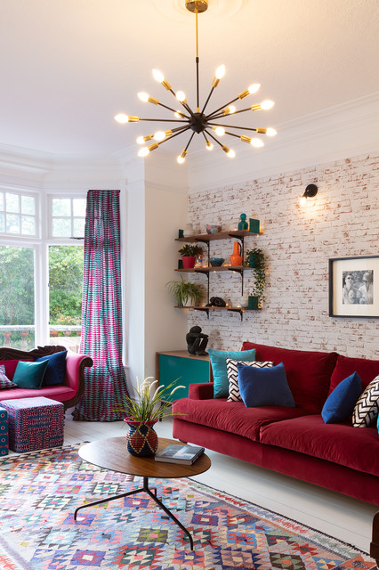 Surrey Ecclectic Home eclectic-living-room
