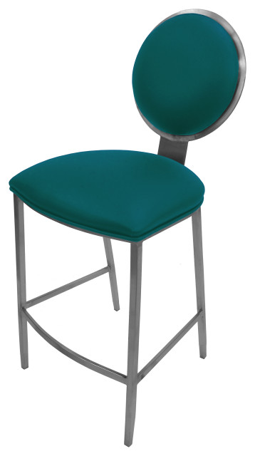 535 Stainless Steel Bar Stool 26" 30" Extra Tall  35", Teal, 26"