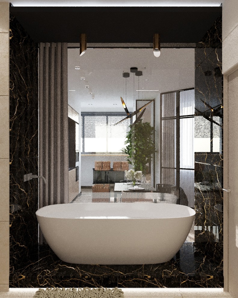 Дизайн интерьера в современном стиле в ЖК "Пять звезд", Воронеж