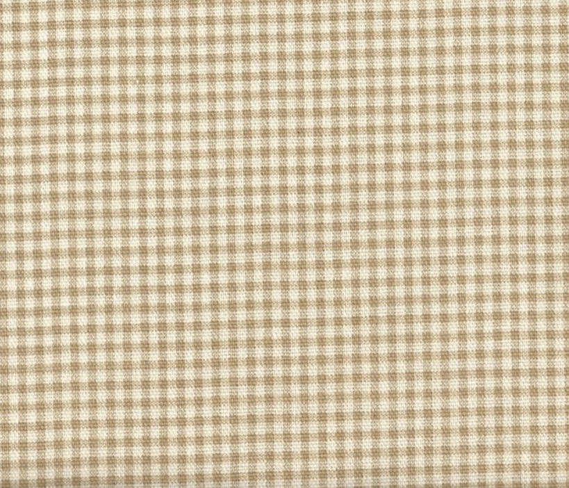 84" Shower Curtain, Lined, Linen Beige Gingham Check