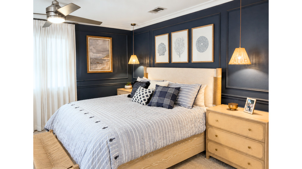 Nautical Lakehouse Master Bedroom