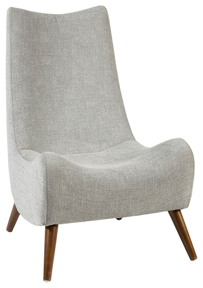 INK+IVY Noe Curved Lines MidCentury Accent Chair Midcentury
