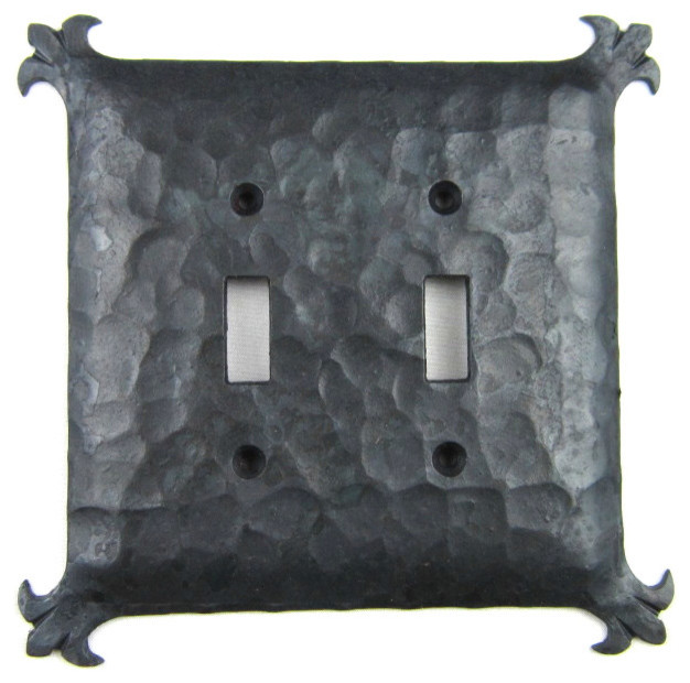 Rustic Spanish Style Iron Switch Plate Cover Double Toggle EPH34