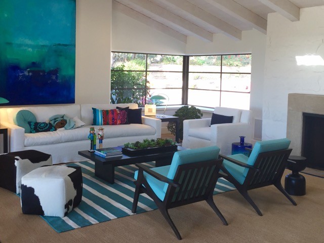Mid-Century Ranch, Montecito retro-salon
