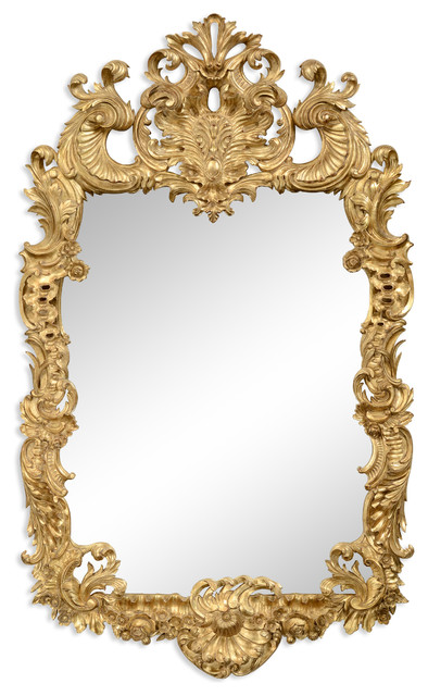 Finely Carved And Gilded Rococo Style Mirror