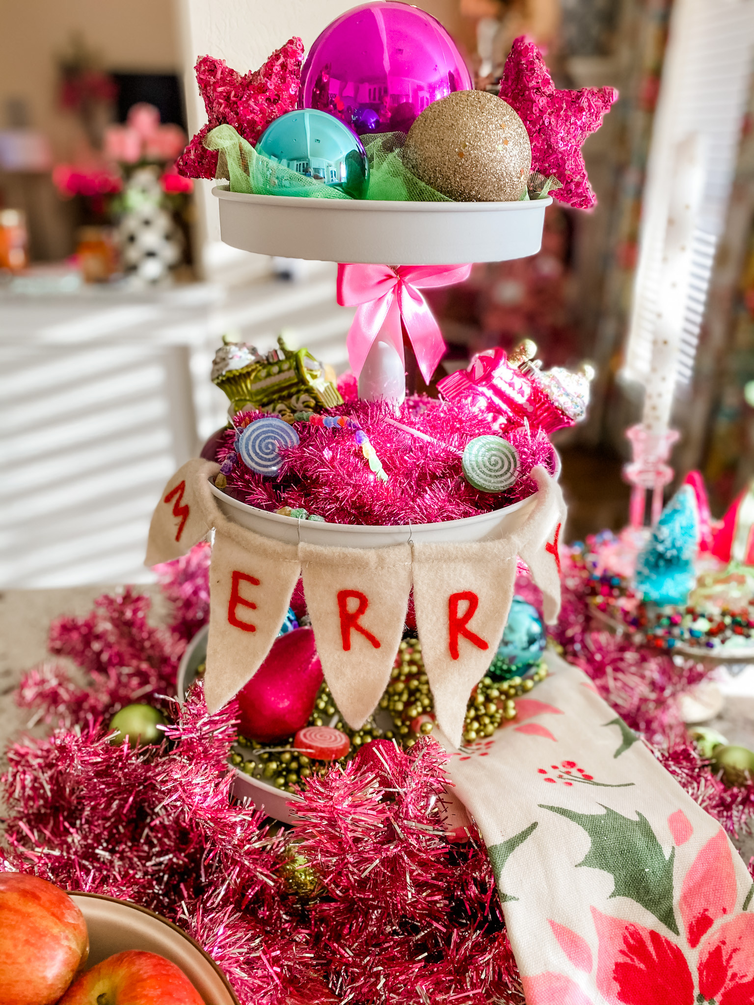 Pink Christmas Home Decor
