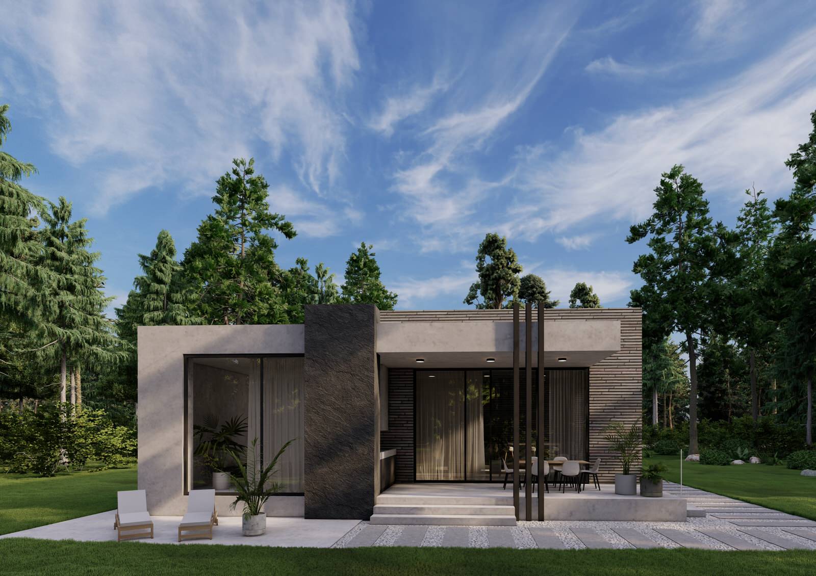 Дом в стиле минимализм 150 м.кв.