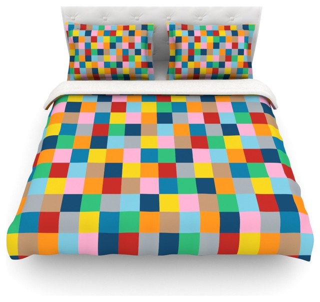 Project M Colour Blocks Zoom Geometric Rainbow Duvet Cover Cotton Queen Project M Colour Blocks Zoom Geometric Rainbow Duvet Cover Contemporary Covers And Sets By Kess Global Inc