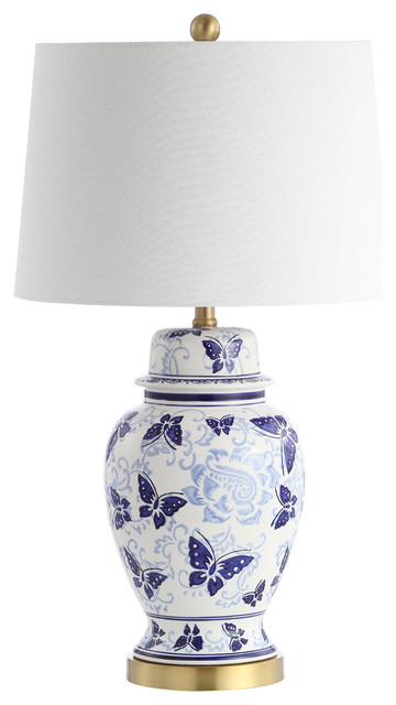 Safavieh Hana Table Lamp Set of 2, Blue/White