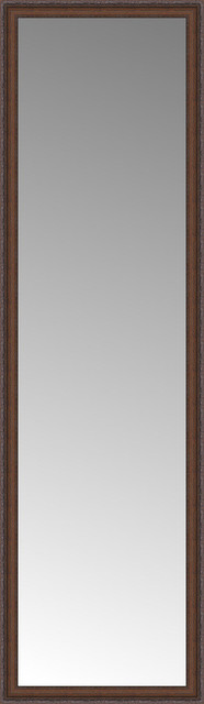 24"x82" Custom Framed Mirror, Embossed Brown