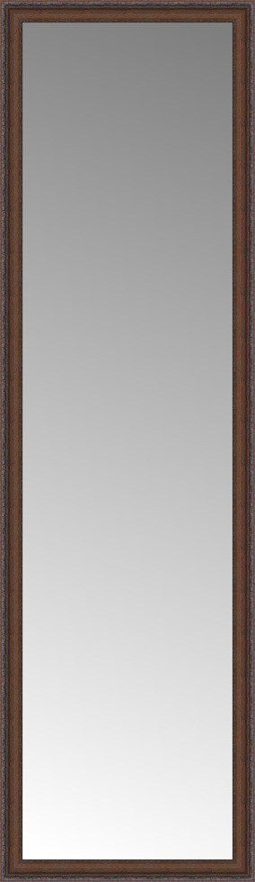 24"x82" Custom Framed Mirror, Embossed Brown