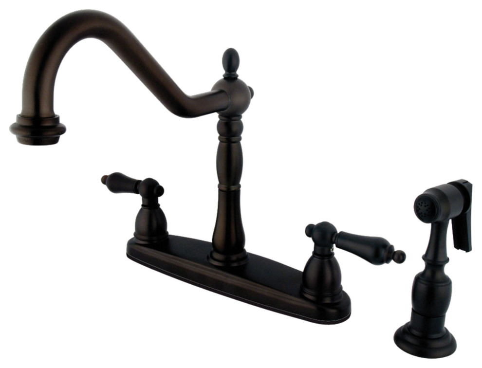 Kingston Brass Centerset Kitchen Faucet, Oil Rubbed Bronze