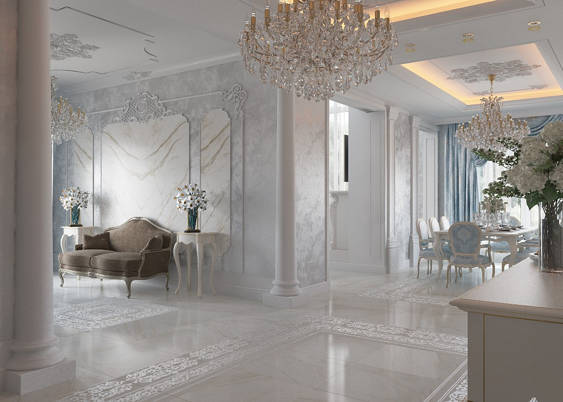 Дом в классическом стиле, посёлок Заостровье, Калининградская область