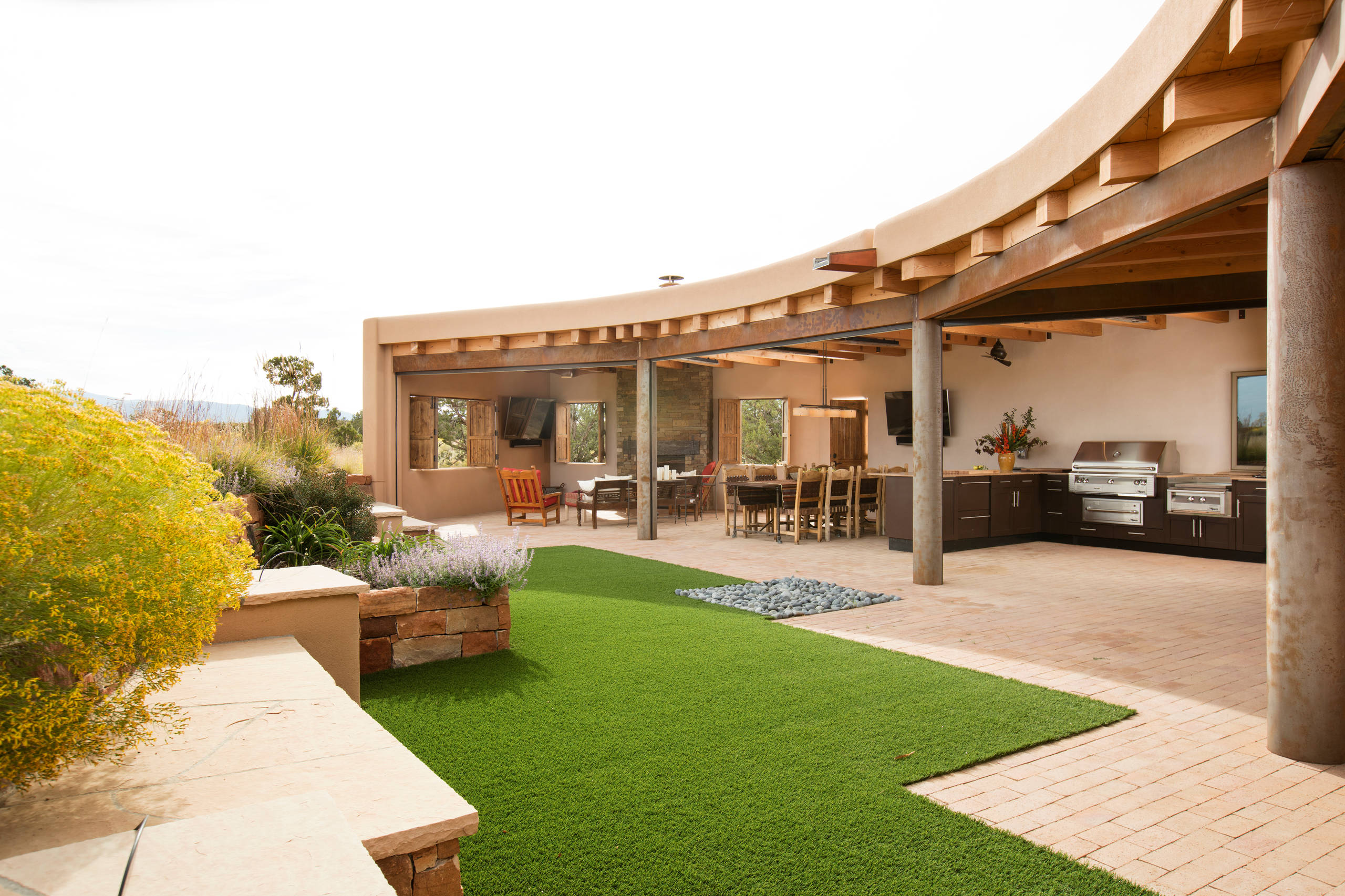 Room with a View: Outdoor Lounge and Kitchen