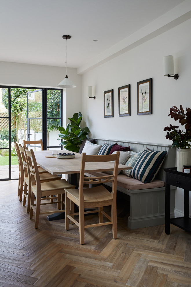 Inspiration for a transitional dining room remodel in London